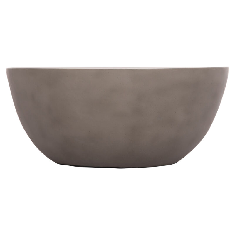 ΤΡΑΠΕΖΙ ΣΑΛΟΝΙΟΥ ΣΤΡΟΓΓΥΛΟ ALLAN HM18162.03 FIBER CEMENT ΣΕ ΓΚΡΙ--Φ92x49Υεκ.