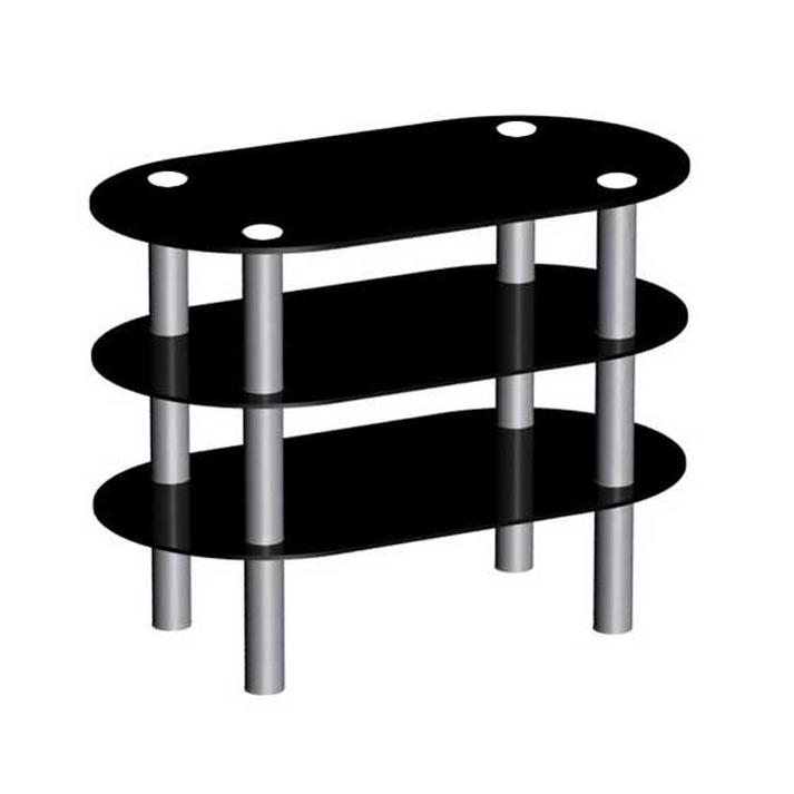 Τραπεζάκι πολλαπλών χρήσεων σκούρο γυαλί 80 x 43 x 60 cm