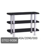 Τραπεζάκι πολλαπλών χρήσεων σκούρο γυαλί 0702-90BK 90 X 40 X 60 cm