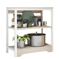 14370229 Ραφιέρα Κουζίνας ArteLibre OTTER Maple/Λευκό MDF/Μέταλλο 60x30x66cm