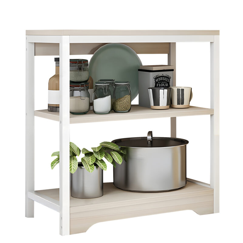 14370229 Ραφιέρα Κουζίνας ArteLibre OTTER Maple/Λευκό MDF/Μέταλλο 60x30x66cm