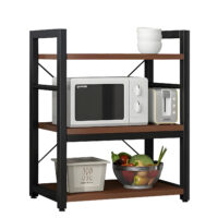 14370235 Ραφιέρα Κουζίνας ArteLibre FOX Καφέ Σκούρο/Μαύρο MDF/Μέταλλο 60x36x78cm