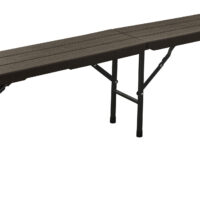 ΠΑΓΚΑΚΙ ΜΕΤΑΛΛΙΚΟ  CATERING ΠΤΥΣΣΟΜΕΝΟ ΣΕ ΑΠΟΜΙΜΗΣΗ ΞΥΛΟΥ-ΔΙΑΣΤΑΣΕΙΣ: L180xW25xH43cm