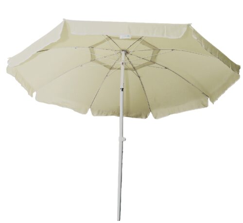 372-6594-4-ECRU-NEW Velco ΟΜΠΡΕΛΑ ΒΕΡΑΝΤΑΣ-ΚΗΠΟΥ-ΘΑΛΑΣΣΗΣ ΕΚΡΟΥ ΕΝΙΣΧΥΜΕΝΗ 2m ΜΕΤΑΛΛΙΚΗ