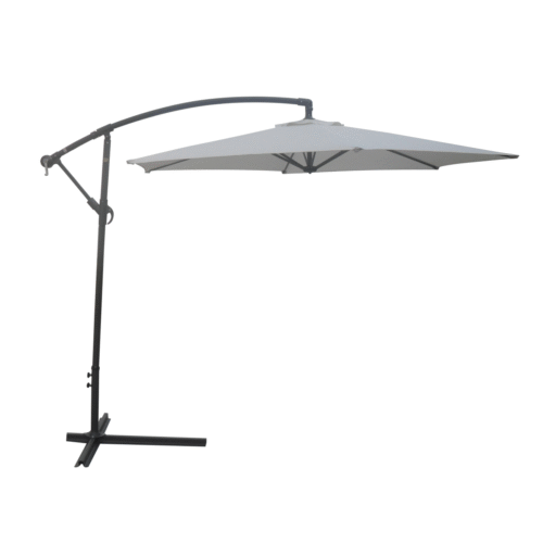 myResort ΟΜΠΡΕΛΑ ΚΗΠΟΥ 3m ΕΚΡΟΥ ΑΛΟΥΜΙΝΙΟΥ ΕΛΛΕΙΠΤΙΚΗ