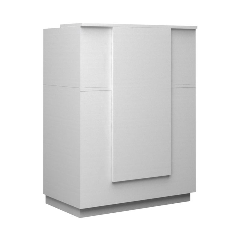 Γραφείο υποδοχής - reception Gemini Megapap χρώμα λευκό 90x50x110εκ.