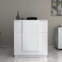 Γραφείο υποδοχής - reception Gemini Megapap χρώμα λευκό 100x70x110εκ.