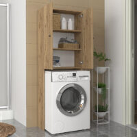 GP042-02542-1 Έπιπλο πλυντηρίου Romme Megapap χρώμα sepet oak 65x27,1x180εκ.