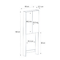GP042-02542-6 Έπιπλο πλυντηρίου Romme Megapap χρώμα sepet oak 65x27,1x180εκ.