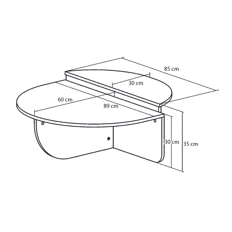 Τραπεζάκι σαλονιού Nilvia Megapap χρώμα καρυδί Ø85x35εκ.