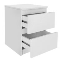 Κομοδίνο Breve Megapap χρώμα λευκό 39,8x41,8x55εκ.