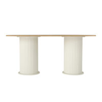 Τραπέζι Bohema Megapap χρώμα ivory - sepet oak 180x90x77,7εκ.