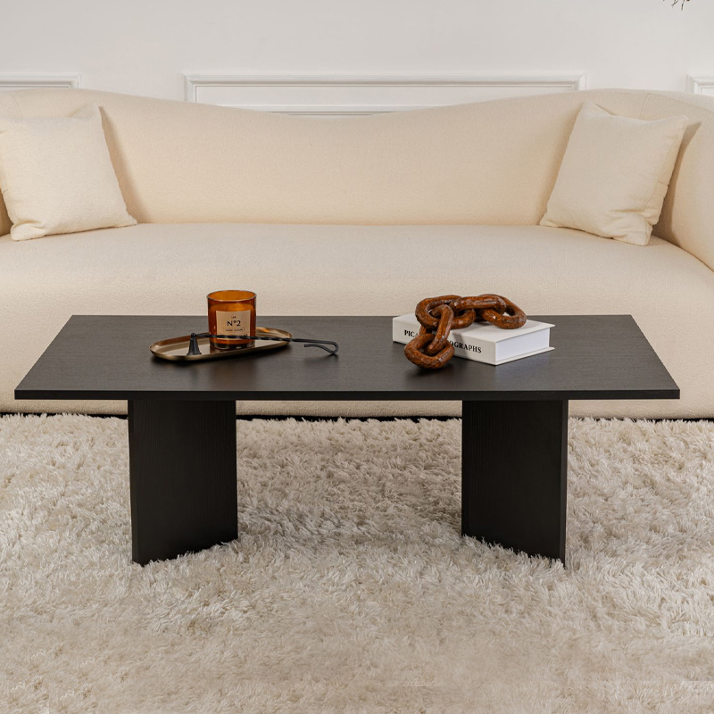 Τραπεζάκι σαλονιού Sabin Megapap χρώμα black wood 119x60x40εκ.