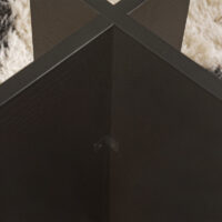 Τραπεζάκι σαλονιού Vetrino Megapap γυάλινο χρώμα black wood 105x65x40εκ.