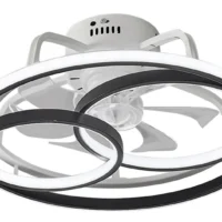 HLL-0108 POWERTECH ανεμιστήρας οροφής HLL-0108 με LED φως, 50W, Φ50x21cm, μαύρος