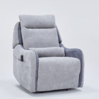 Mayfair πολυθρόνα relax Shiatsu massage lift με ηλεκτρική ανάκλιση 80x88x102εκ. Γκρι ανοιχτο/Γκρι σκούρο ύφασμα