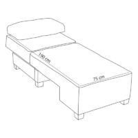 Πολυθρόνα - κρεβάτι Perenna Megapap υφασμάτινη χρώμα ανθρακί 116x93x83εκ.