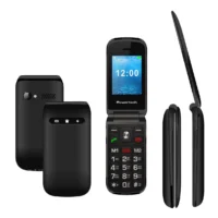 PTM-38-1 POWERTECH κινητό τηλέφωνο Milly Flip, 2.4", dual SIM, πλήκτρο SOS, μαύρο