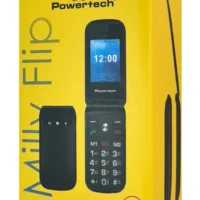 PTM-38-3 POWERTECH κινητό τηλέφωνο Milly Flip, 2.4", dual SIM, πλήκτρο SOS, μαύρο