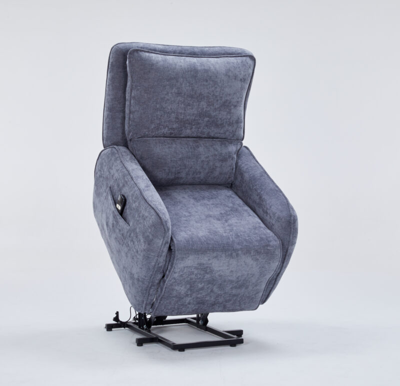 5x96x105εκ. με ηλεκτρική ανάκλιση Γκρι Σκούρο ύφασμα