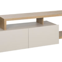 Craft έπιπλο τηλεόρασης με 2 πόρτες 155/136x45/36x50/33εκ. Artisan Oak / Greige