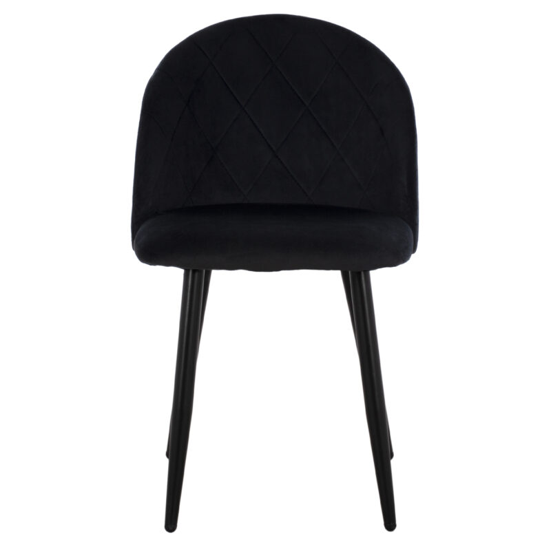 ΚΑΡΕΚΛΑ ODED ΜΕ ΜΕΤΑΛΛΙΚΑ ΜΑΥΡΑ ΠΟΔΙΑ & ΒΕΛΟΥΔΟ ΜΑΥΡΟ HM8731.14 45x52x77 εκ. 4τμχ