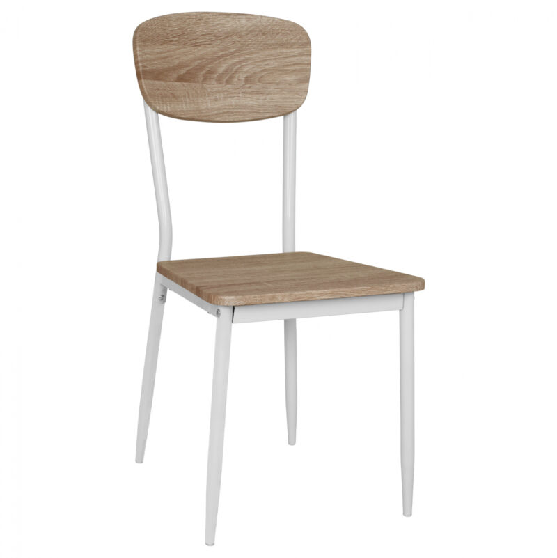 ΚΑΡΕΚΛΑ ΤΡΑΠΕΖΑΡΙΑΣ PAGET HM8373.02 SONAMA--ΛΕΥΚΑ ΜΕΤΑΛΛΙΚΑ ΠΟΔΙΑ 40x49x87,5Υεκ. 4τμχ