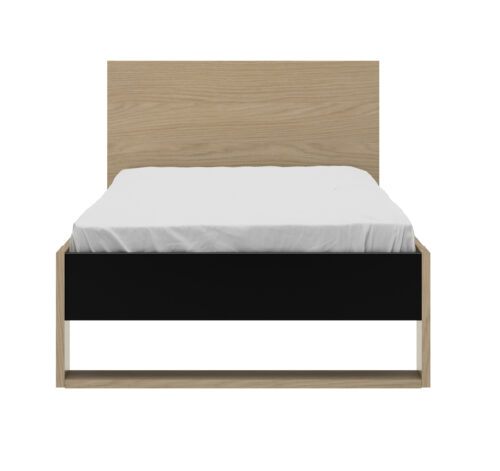 Nael κρεβάτι μονό 100x195x80εκ. ( για στρώμα 90x200εκ. ) Rookwood Oak / Μαύρο Nael κρεβάτι μονό 100x195x80εκ. ( για στρώμα 90x200εκ. ) Rookwood Oak / Μαύρο