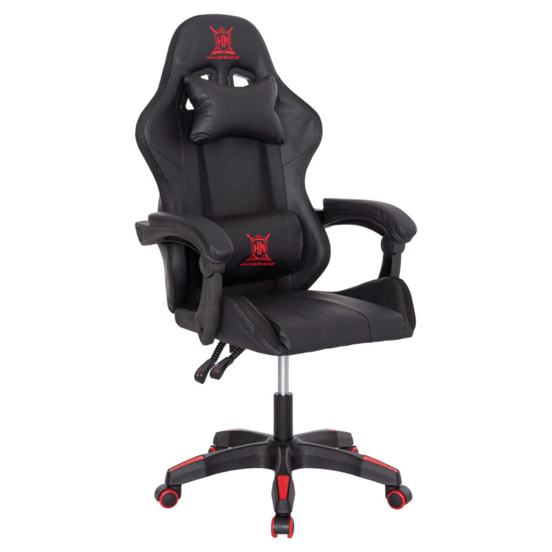 ΠΟΛΥΘΡΟΝΑ GAMING DARREN HM1203.01 ΜΑΥΡΟ-ΚΟΚΚΙΝΟ PVC 58.5x100x120Υεκ.