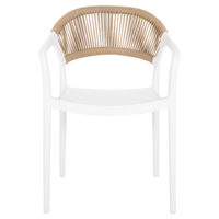 ΠΟΛΥΘΡΟΝΑ ΠΟΛΥΠΡΟΠΥΛΕΝΙΟΥ EVA HM6155.01 ΛΕΥΚΗ ΜΕ ΜΠΕΖ ΣΧΟΙΝΙ 56,5x53x80Υεκ.