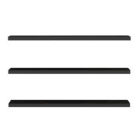 rafia-toichoy-fb9896613-melamini-se-mayr-2 ΣΕΤ 3 ΡΑΦΙΑ ΤΟΙΧΟΥ CASSIUS HM8966.13 ΜΕΛΑΜΙΝΗ ΣΕ ΜΑΥΡΟ ΜΑΡΜΑΡΟ 60x14,5 εκ