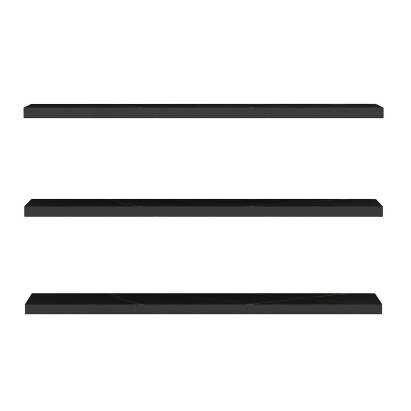 rafia-toichoy-fb9896613-melamini-se-mayr-2 ΣΕΤ 3 ΡΑΦΙΑ ΤΟΙΧΟΥ CASSIUS HM8966.13 ΜΕΛΑΜΙΝΗ ΣΕ ΜΑΥΡΟ ΜΑΡΜΑΡΟ 60x14,5 εκ