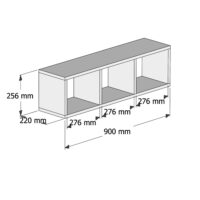 ΡΑΦΙΕΡΑ ΤΟΙΧΟΥ ΜΕΛΑΜΙΝΗΣ SONAMA & ΛΕΥΚΟ HM9228.12 90x22x25,6Υ εκ.