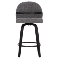 ΣΚΑΜΠΟ ΜΠΑΡ ΠΕΡΙΣΤΡΕΦΟΜΕΝΟ DEKKER HM18250.03 PLYWOOD ΜΑΥΡΟ--ΥΦΑΣΜΑ ΓΚΡΙ 48x54x96Υεκ. 2τμχ