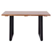 ΤΡΑΠΕΖΙ ΤΡΑΠΕΖΑΡΙΑΣ FRIGGO HM6296.01 ΞΥΛΟ ΑΚΑΚΙΑΣ 3.5εκ πάχος--ΠΟΔΙΑ ΜΕΤΑΛΛΙΚΑ 140x80x77Υεκ.