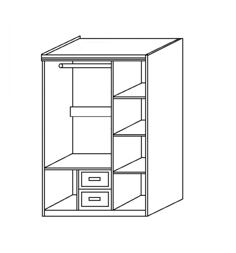 Ντουλάπα ArteLibre PROTEA Φυσικό Μοριοσανίδα 120x50x195cm
