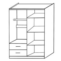 Ντουλάπα ArteLibre CANDY CANE Φυσικό Χρώμα 160x50x195cm