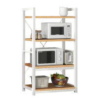 14370236 Ραφιέρα Κουζίνας ArteLibre WOLVERINE Φυσικό/Λευκό MDF/Μέταλλο 60x36x117cm