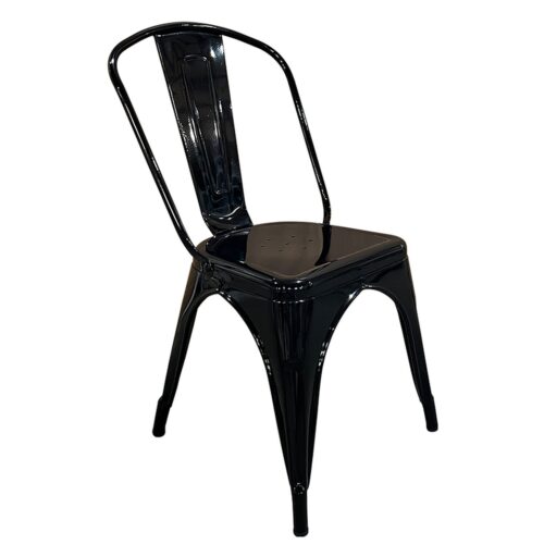 Καρέκλα ArteLibre Βιομηχανικού Τύπου Vintage TOLIKO Μαύρο Μέταλλο 44x49x84cm