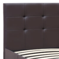 Κρεβάτι Sissy Megapap από τεχνόδερμα χρώμα καφέ 160x200εκ.