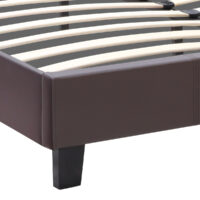 Κρεβάτι Sissy Megapap από τεχνόδερμα χρώμα καφέ 160x200εκ.