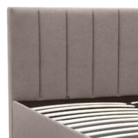 Κρεβάτι Renata Megapap υφασμάτινο με αποθηκευτικό χώρο χρώμα μπεζ 160x200εκ.