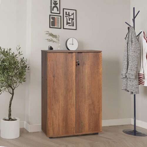 GP009-02843-1 Ντουλάπι γραφείου Rio Megapap με κλειδαριά χρώμα καρυδί 72x34x109εκ.