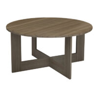 GP028-01013-2 Τραπεζάκι σαλονιού Kati Megapap χρώμα καρυδί Ø80x42εκ.