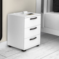 Κομοδίνο - συρταριέρα γραφείου Roco Megapap χρώμα λευκό 40x39x57εκ.