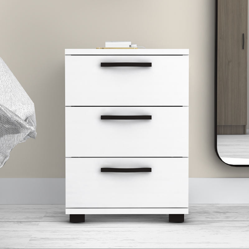 Κομοδίνο - συρταριέρα γραφείου Roco Megapap χρώμα λευκό 40x39x57εκ.