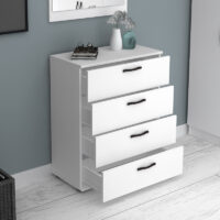 Συρταριέρα Velika Megapap χρώμα λευκό 73x44x96εκ.