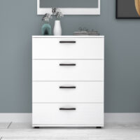 Συρταριέρα Velika Megapap χρώμα λευκό 73x44x96εκ.