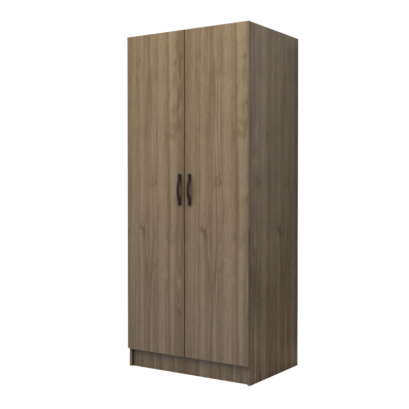 Ντουλάπα ρούχων Vivian Megapap δίφυλλη χρώμα καρυδί 80x51,8x181εκ.
