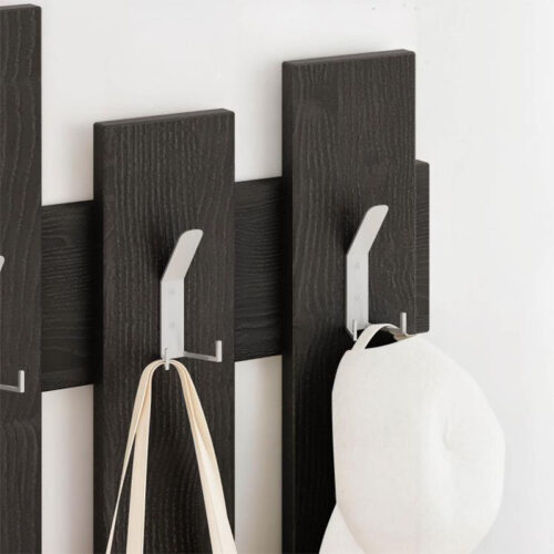 GP037-00445-1 Κρεμάστρα τοίχου Wave Megapap χρώμα black wood 64x4x81εκ.